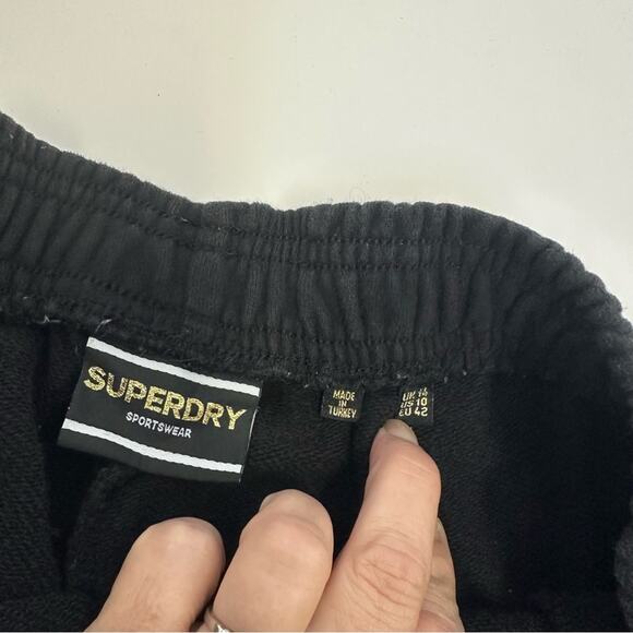 Superdry Women’s Black Sportswear Shorts - Size Large, Excellent Used Condition - Picture 3 of 11